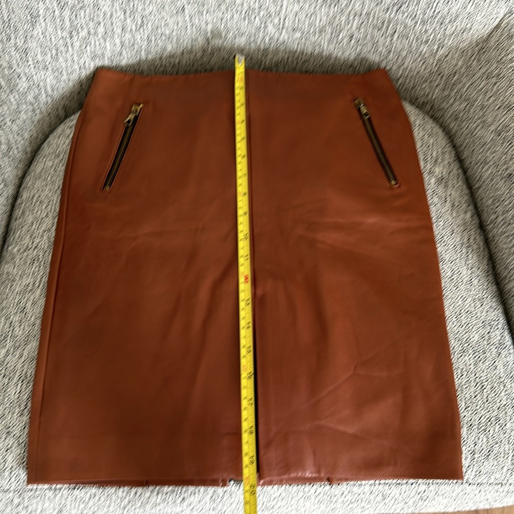 Rag and Bone Leather Mini Skirt w/ Full back zipper - Picture 3 of 6